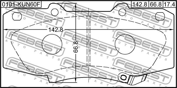 Febest 0101-KUN60F - Komplet Pločica, disk-kočnica www.molydon.hr