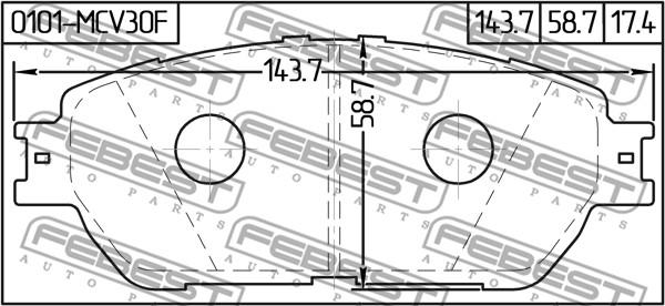 Febest 0101-MCV30F - Komplet Pločica, disk-kočnica www.molydon.hr