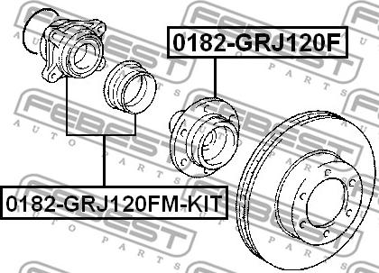 Febest 0182-GRJ120FM-KIT - Glavčina kotača www.molydon.hr