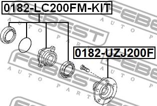 Febest 0182-LC200FM-KIT - Glavčina kotača www.molydon.hr