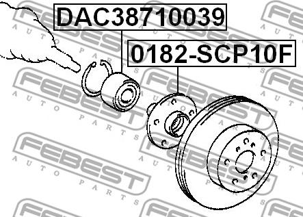 Febest DAC38710039 - Ležaj kotača www.molydon.hr