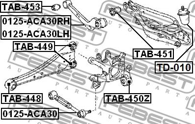 Febest TAB-453 - Selen / Prigušni blok, Ovjes kotača www.molydon.hr