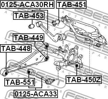 Febest TAB-551 - Selen / Prigušni blok, Ovjes kotača www.molydon.hr