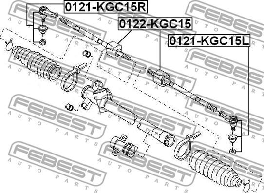 Febest 0121-KGC15L - Kraj spone, kuglasti zglob www.molydon.hr