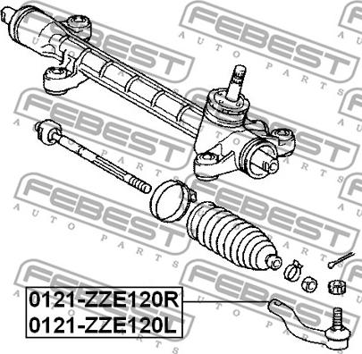 Febest 0121-ZZE120L - Kraj spone, kuglasti zglob www.molydon.hr