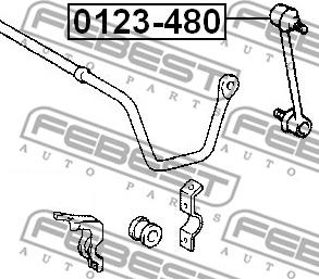 Febest 0123-480 - Šipka/spona, stabilizator www.molydon.hr