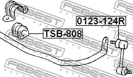 Febest 0123-124R - Šipka/spona, stabilizator www.molydon.hr