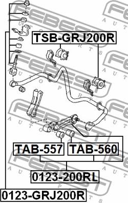 Febest 0123-GRJ200R - Šipka/spona, stabilizator www.molydon.hr