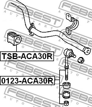 Febest 0123-ACA30R - Šipka/spona, stabilizator www.molydon.hr