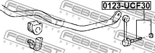 Febest 0123-UCF30 - Šipka/spona, stabilizator www.molydon.hr