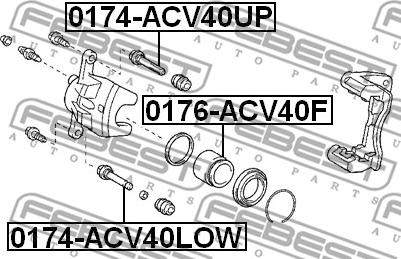 Febest 0174-ACV40LOW - Vodeci zavrtanj, kočione čeljusti www.molydon.hr