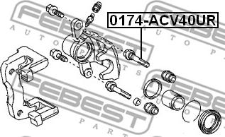 Febest 0174-ACV40UR - Vodeci zavrtanj, kočione čeljusti www.molydon.hr