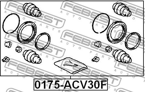 Febest 0175-ACV30F - Set za popravak, kočione čeljusti www.molydon.hr