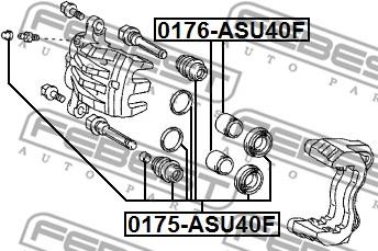 Febest 0175-ASU40F - Set za popravak, kočione čeljusti www.molydon.hr