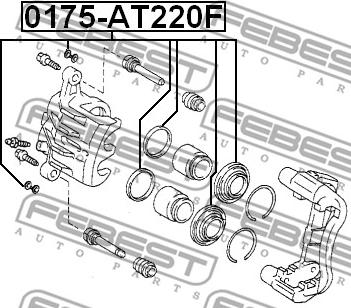 Febest 0175-AT220F - Set za popravak, kočione čeljusti www.molydon.hr
