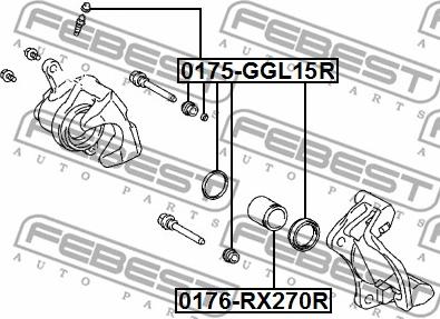 Febest 0175-GGL15R - Set za popravak, kočione čeljusti www.molydon.hr