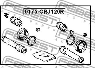 Febest 0175-GRJ120R - Set za popravak, kočione čeljusti www.molydon.hr