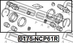 Febest 0175-NCP61R - Set za popravak, kočione čeljusti www.molydon.hr