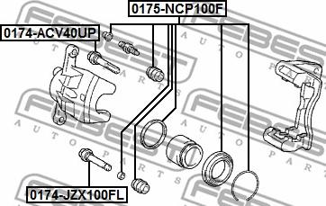 Febest 0175-NCP100F - Set za popravak, kočione čeljusti www.molydon.hr