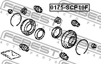 Febest 0175-SCP10F - Set za popravak, kočione čeljusti www.molydon.hr