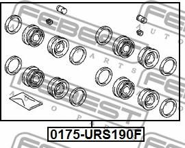 Febest 0175-URS190F - Set za popravak, kočione čeljusti www.molydon.hr