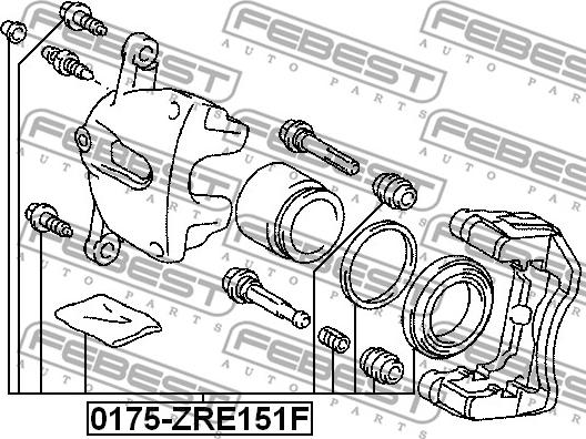 Febest 0175-ZRE151F - Set za popravak, kočione čeljusti www.molydon.hr