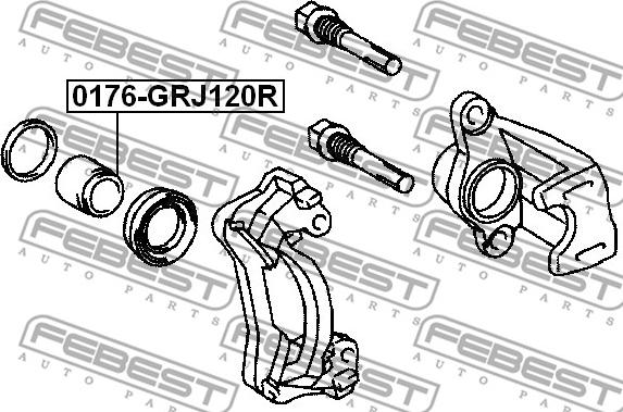 Febest 0176-GRJ120R - Klip, kočione čeljusti www.molydon.hr