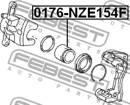 Febest 0176-NZE154F - Klip, kočione čeljusti www.molydon.hr