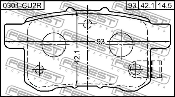 Febest 0301-CU2R - Komplet Pločica, disk-kočnica www.molydon.hr