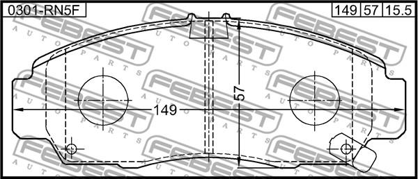 Febest 0301-RN5F - Komplet Pločica, disk-kočnica www.molydon.hr