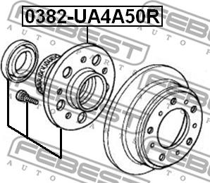 Febest 0382-UA4A50R - Glavčina kotača www.molydon.hr