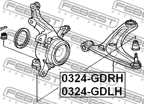 Febest 0324-GDLH - Rame, Nezavisna poluga za ovjes kotača www.molydon.hr