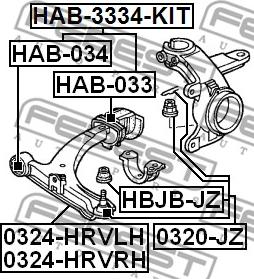 Febest 0324-HRVRH - Rame, Nezavisna poluga za ovjes kotača www.molydon.hr