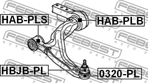 Febest HBJB-PL - Set za popravak, gornja/donja kugla www.molydon.hr