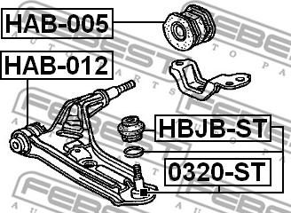 Febest HBJB-ST - Set za popravak, gornja/donja kugla www.molydon.hr