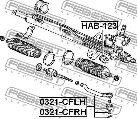 Febest 0321-CFLH - Kraj spone, kuglasti zglob www.molydon.hr