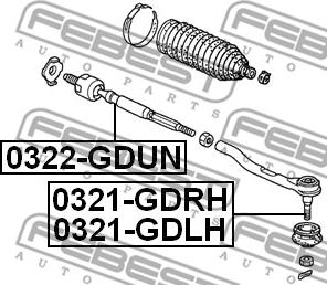 Febest 0322-GDUN - Aksijalni zglob, poprecna spona www.molydon.hr