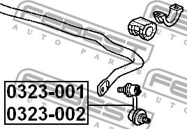 Febest 0323-002 - Šipka/spona, stabilizator www.molydon.hr