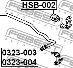 Febest HSB-002 - Čahura Ležaja, stabilizator www.molydon.hr