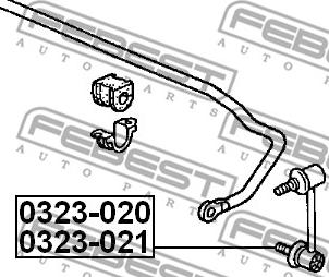 Febest 0323-021 - Šipka/spona, stabilizator www.molydon.hr