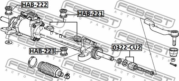 Febest 0322-CU2 - Aksijalni zglob, poprecna spona www.molydon.hr