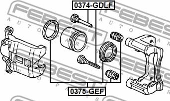 Febest 0374-GDLF - Vodeci zavrtanj, kočione čeljusti www.molydon.hr