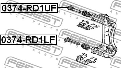 Febest 0374-RD1LF - Vodeci zavrtanj, kočione čeljusti www.molydon.hr