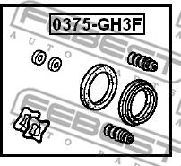 Febest 0375-GH3F - Set za popravak, kočione čeljusti www.molydon.hr