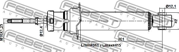 Febest 02110-018R - Amortizer www.molydon.hr