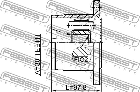 Febest 0211-R51R - Kardan, Pogonska osovina www.molydon.hr