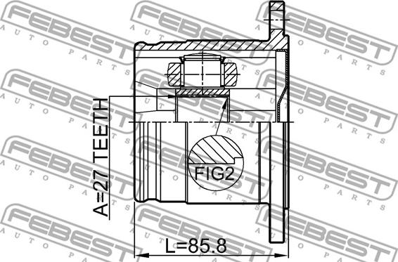 Febest 0211-S50R - Kardan, Pogonska osovina www.molydon.hr