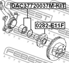 Febest DAC37720037M-KIT - Komplet Ležaja kotača www.molydon.hr