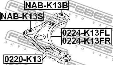 Febest NAB-K13B - Selen / Prigušni blok, Ovjes kotača www.molydon.hr