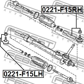 Febest 0221-F15RH - Kraj spone, kuglasti zglob www.molydon.hr